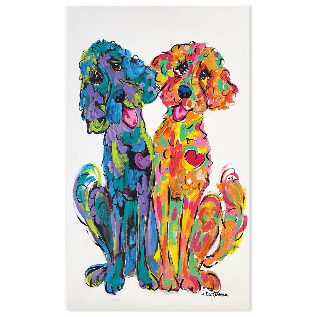 iCanvas Doodle Painting Wall Decor by Debby Carman Faux Paw Petique