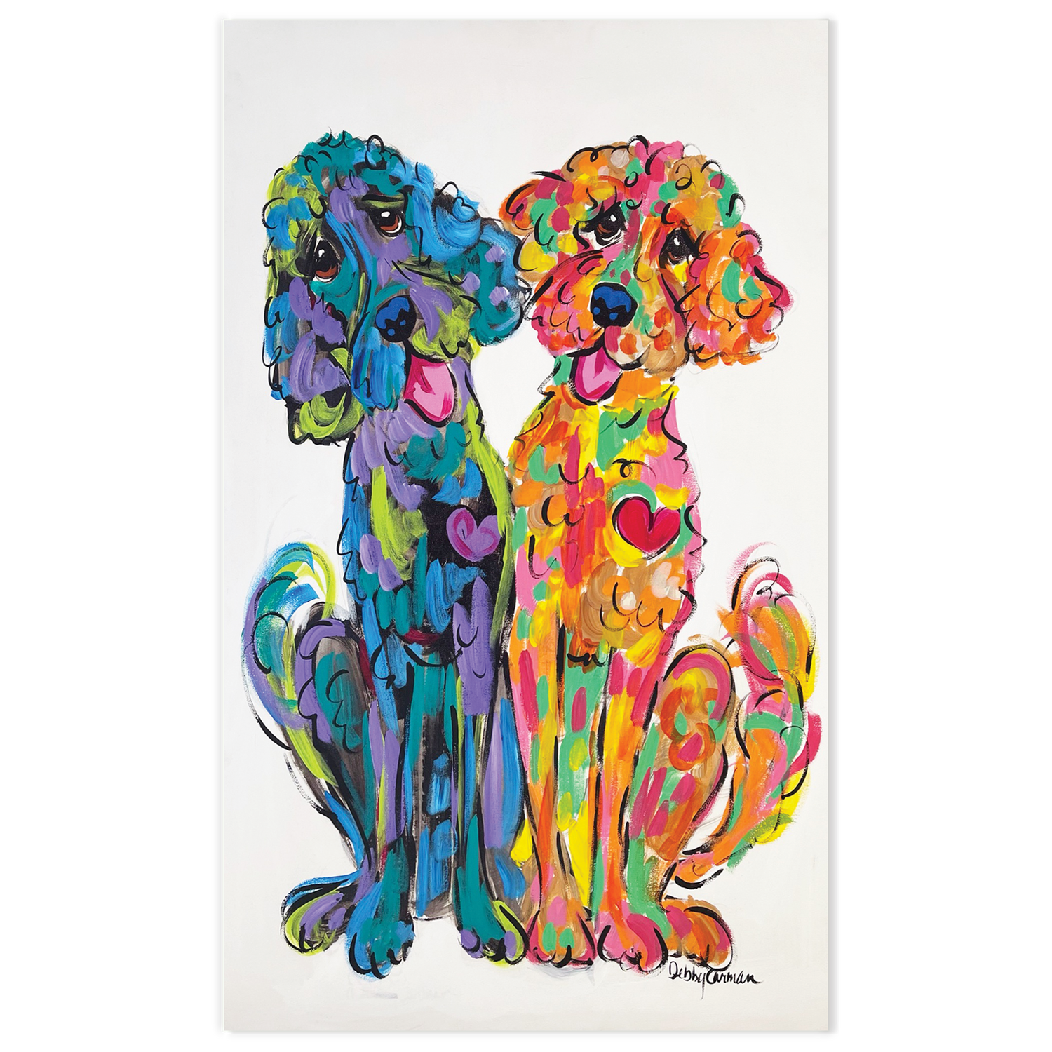 iCanvas Doodle Painting Wall Decor by Debby Carman Faux Paw Petique