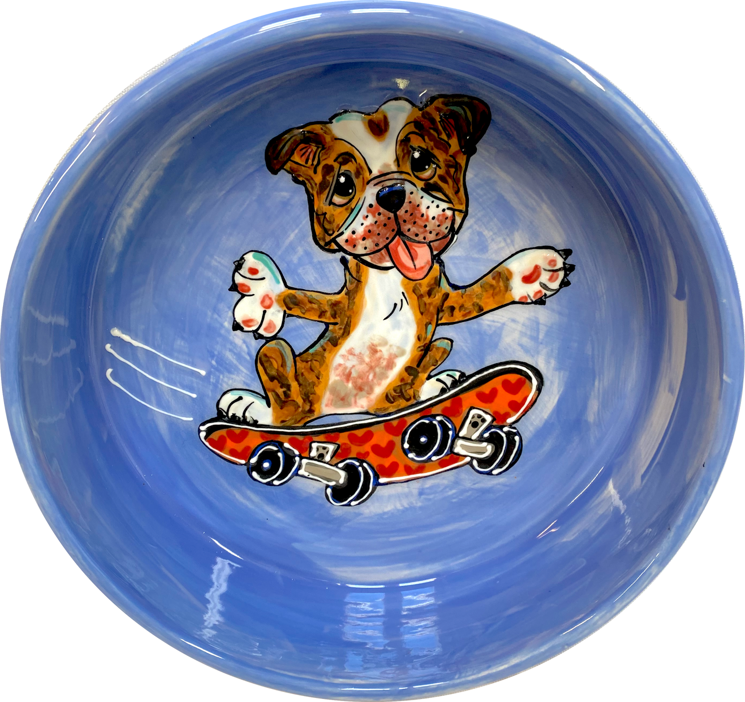 Bulldog Bowl Personalized Ceramic Dog Bowl