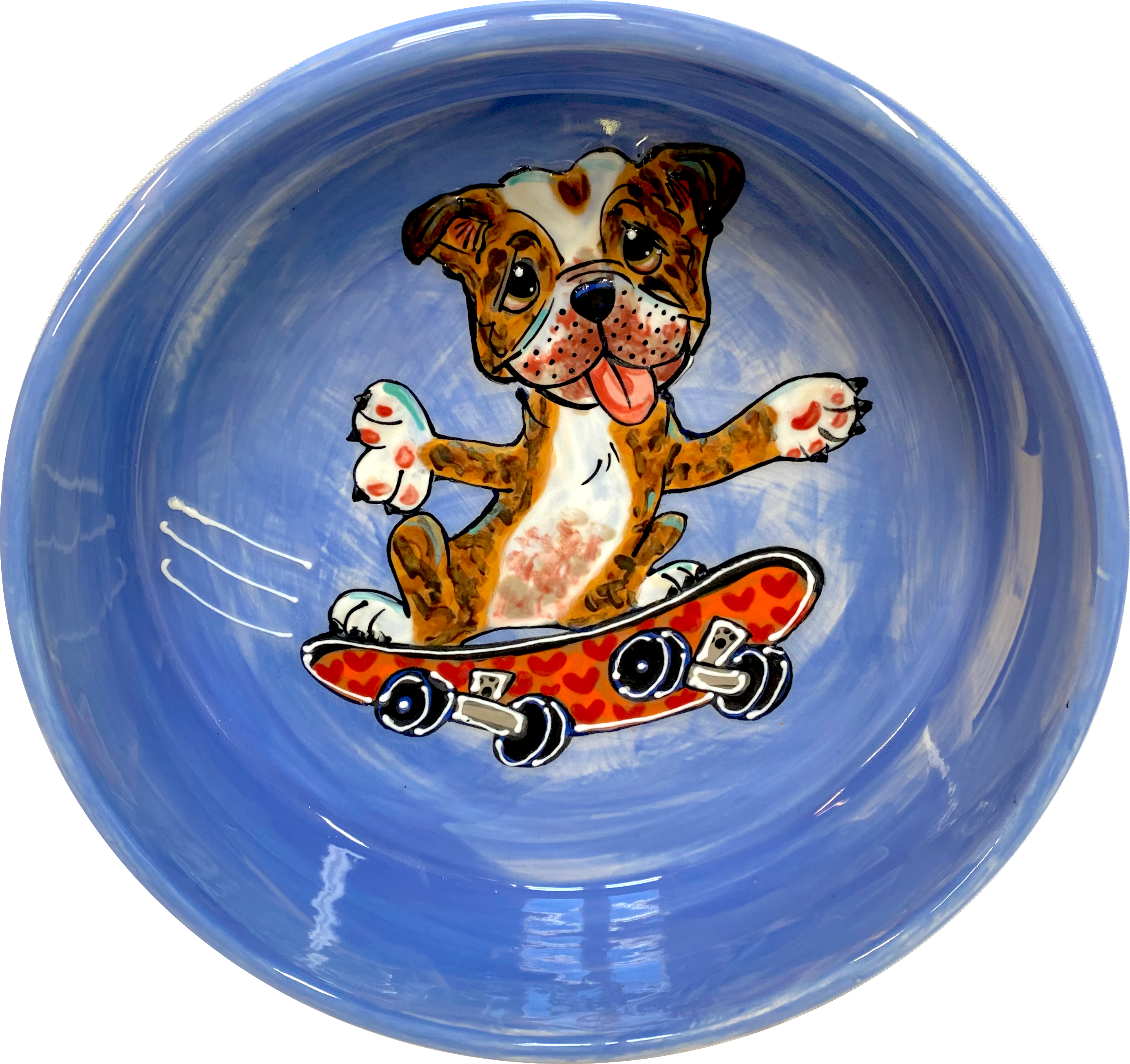 Bulldog Bowl Personalized Ceramic Dog Bowl