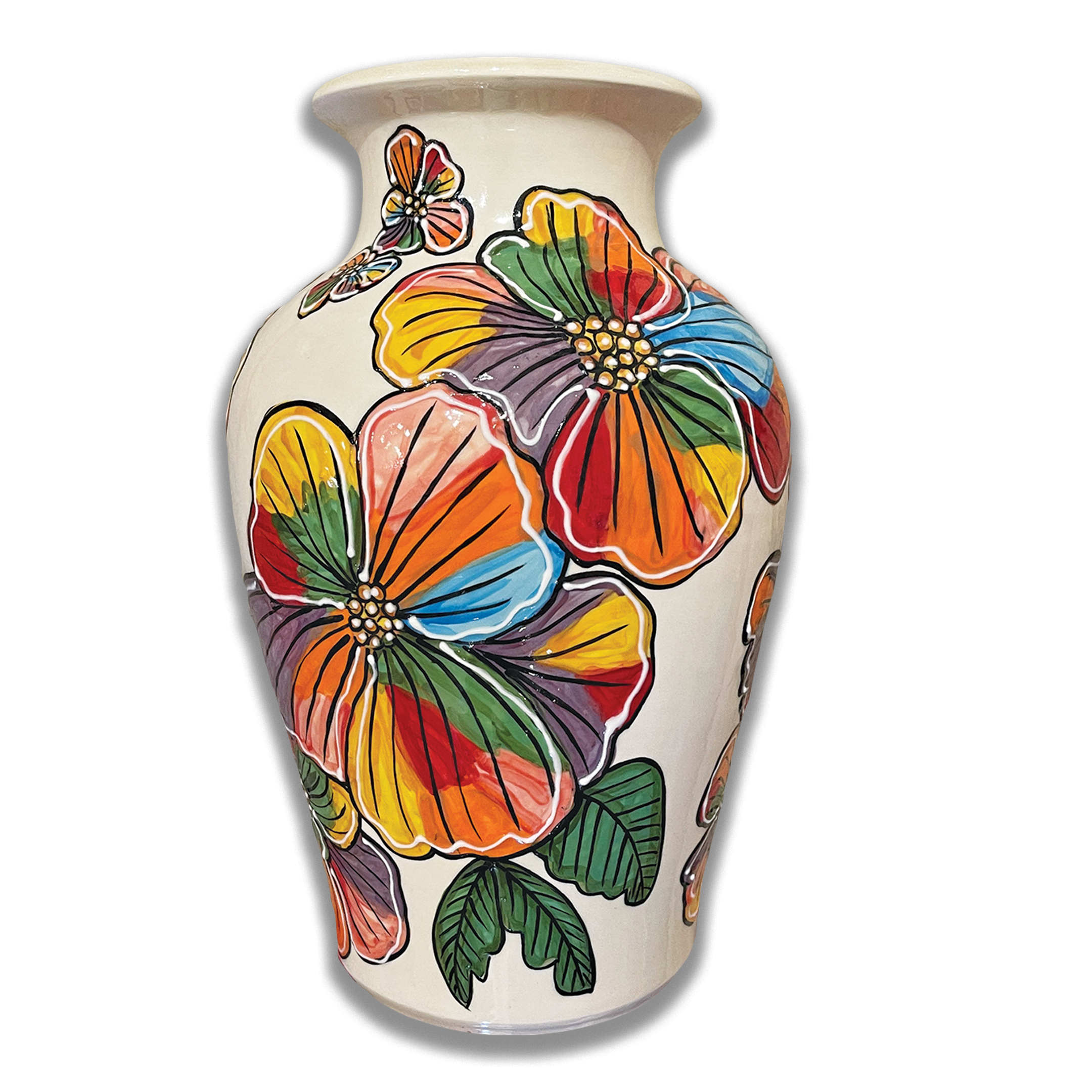 13&quot; Rainbow Flower Vase