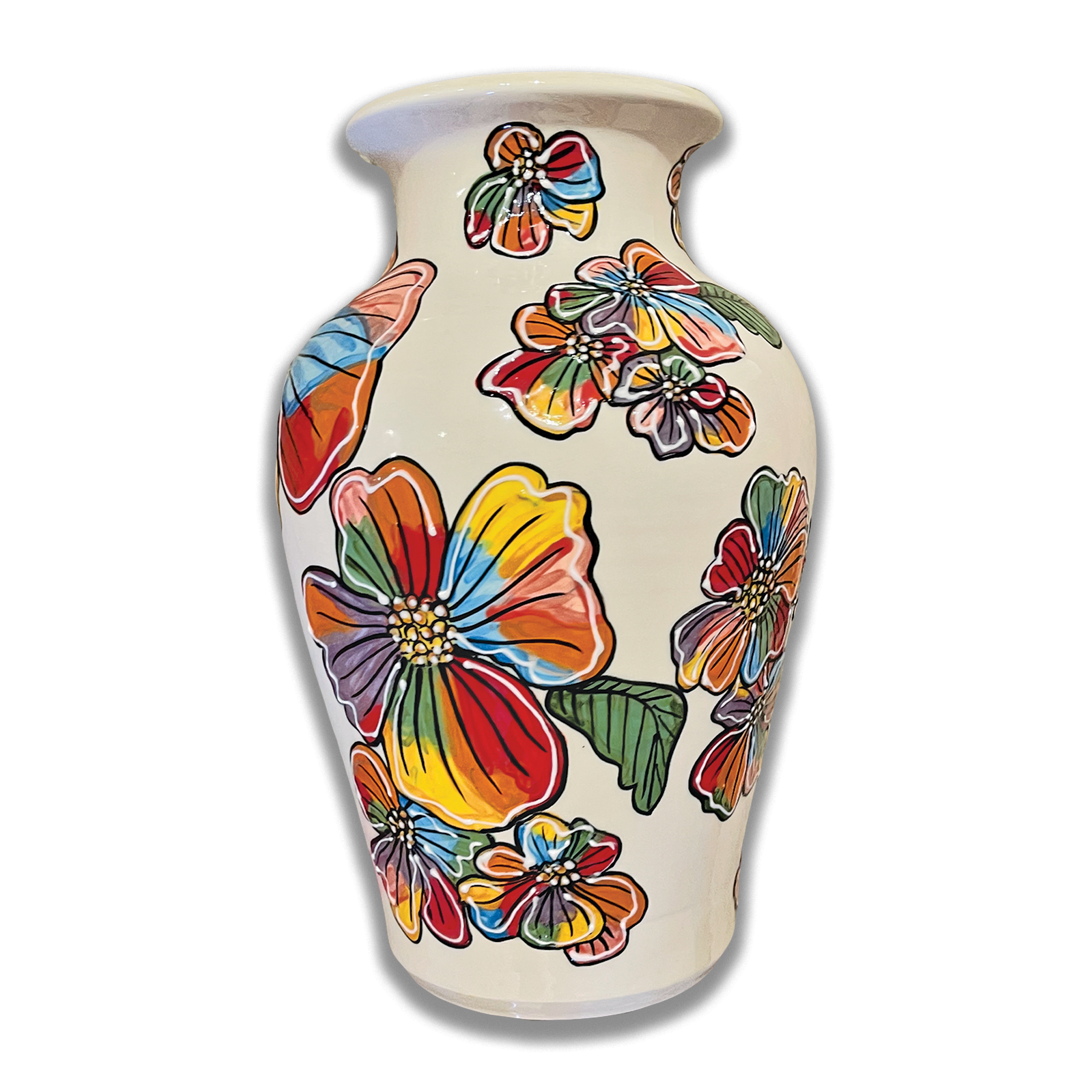 13&quot; Rainbow Flower Vase