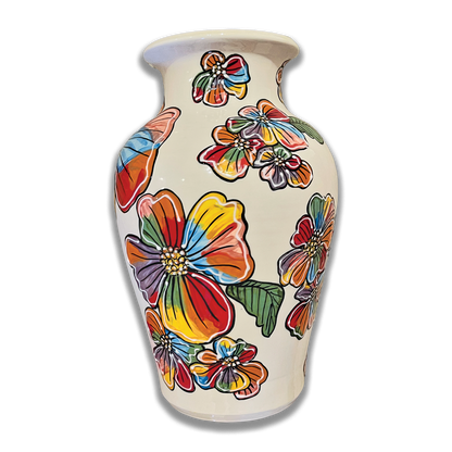 13&quot; Rainbow Flower Vase