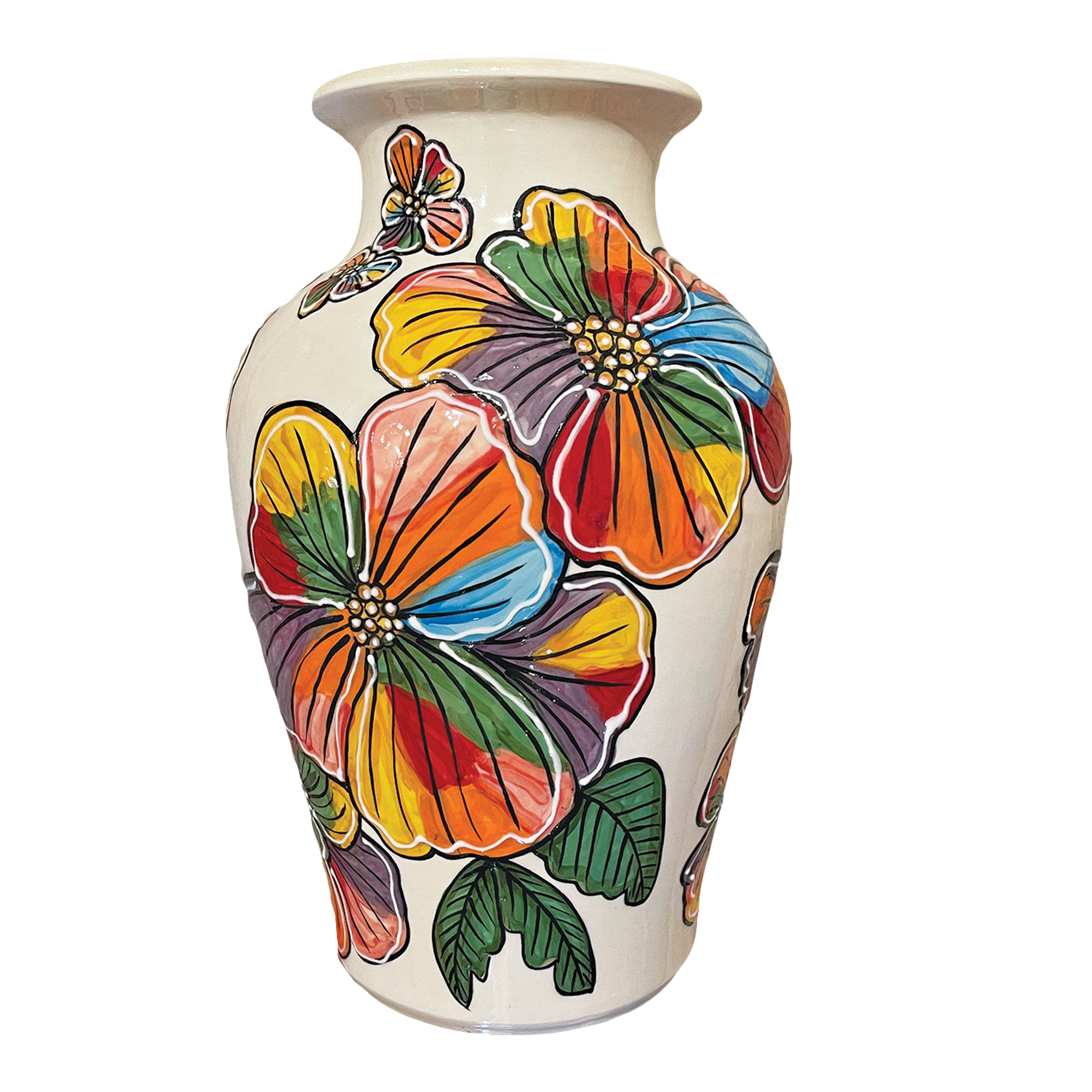 13&quot; Rainbow Flower Vase