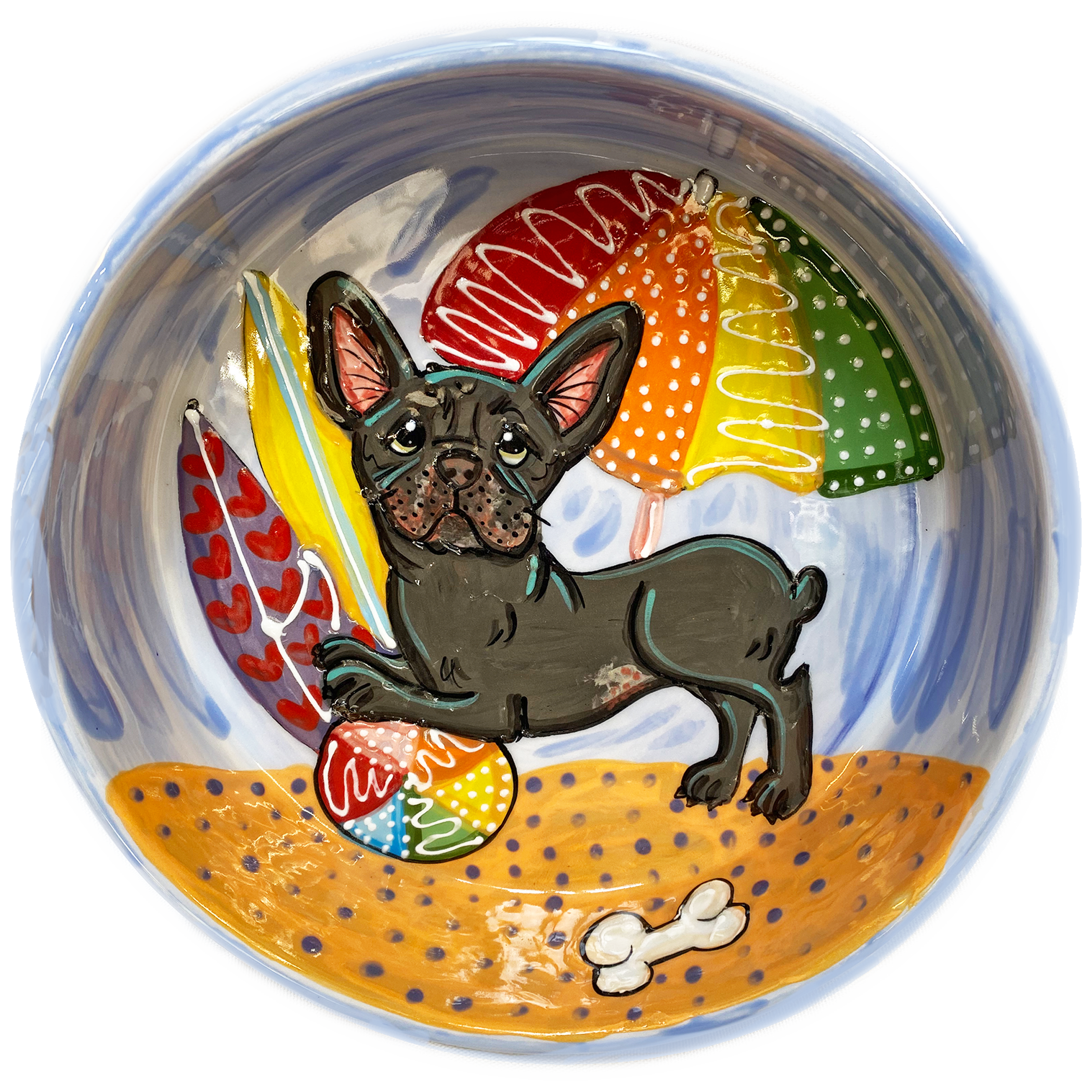 French Bulldog Ceramic Dog Bowl