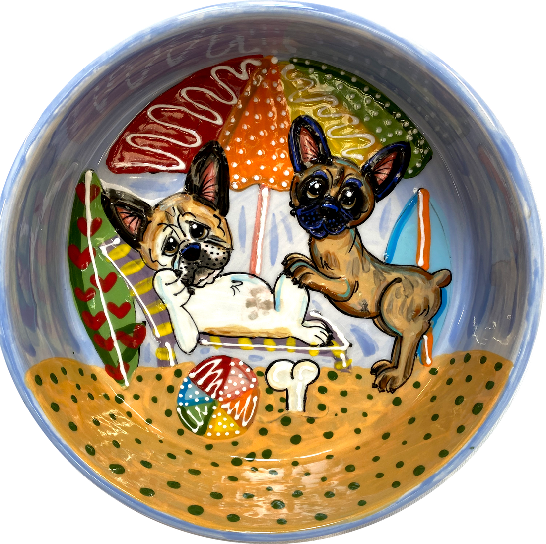 Beach Daze French Bulldog Bowl