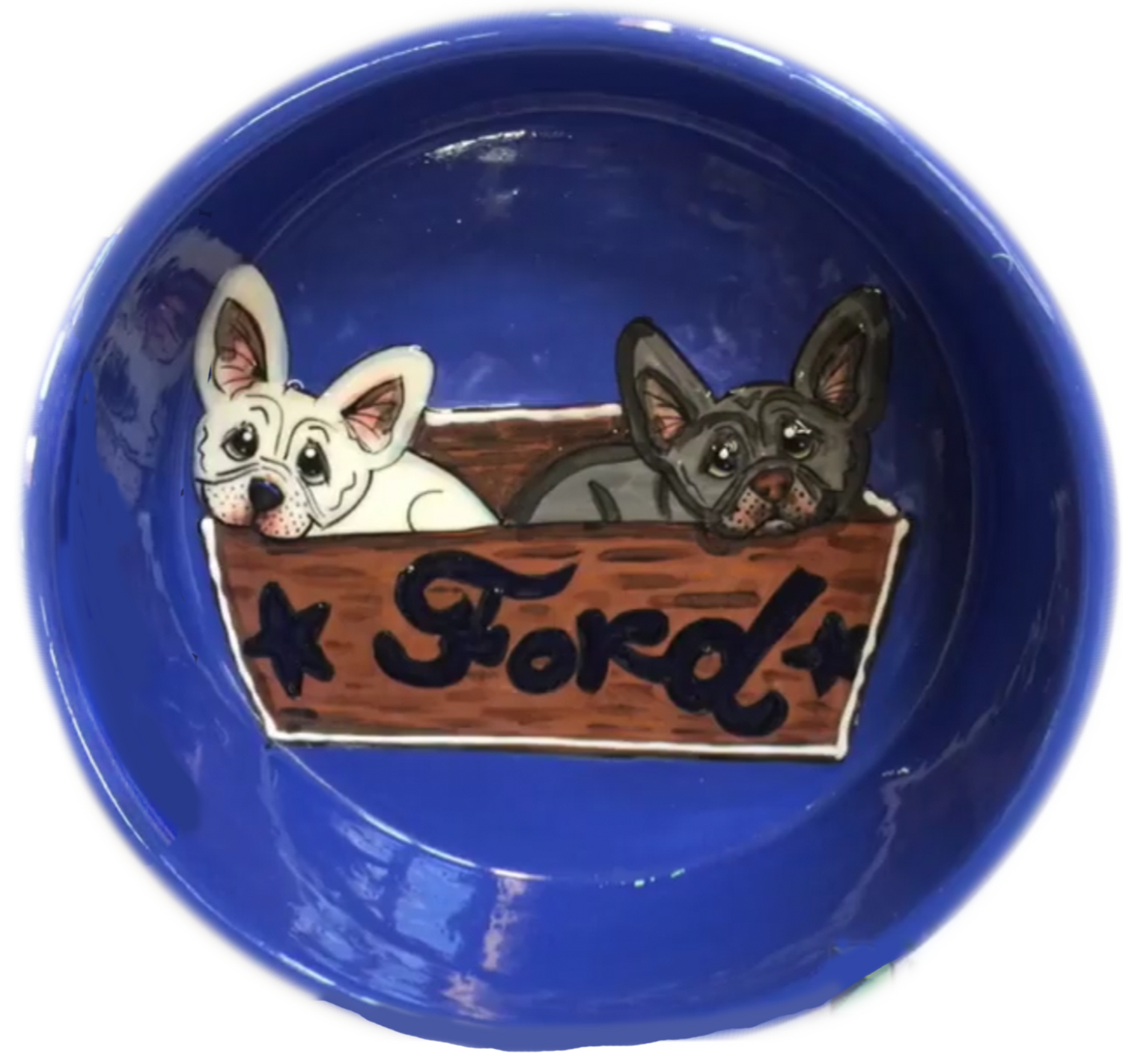 French bulldog and ford truck brand, Custom Dog  Bowl Gift