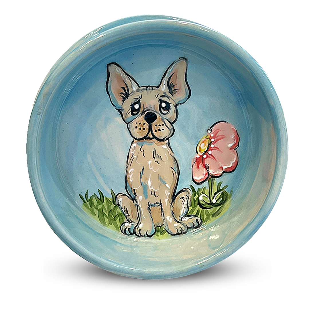 French Bulldog Hand-Painted Pet Bowl by Debby Carman