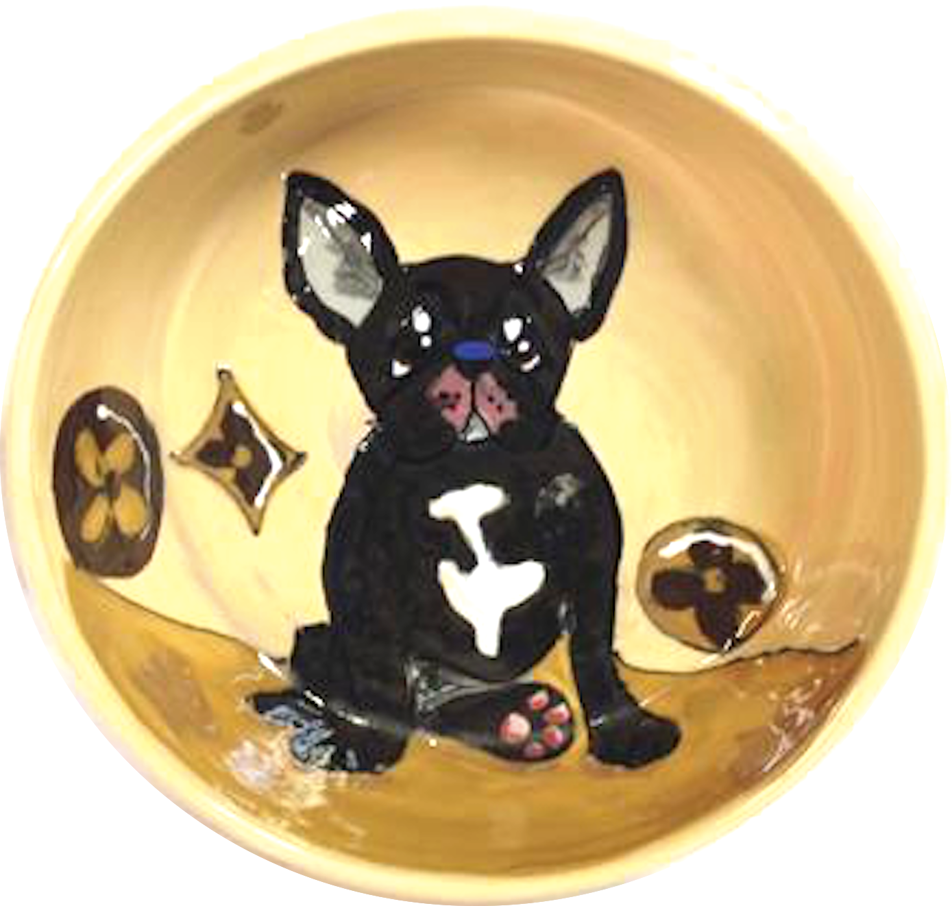 Chewy Vuitton Ceramic Dog Bowl