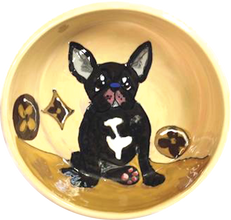 Chewy Vuitton Purses Ceramic Dog Bowl