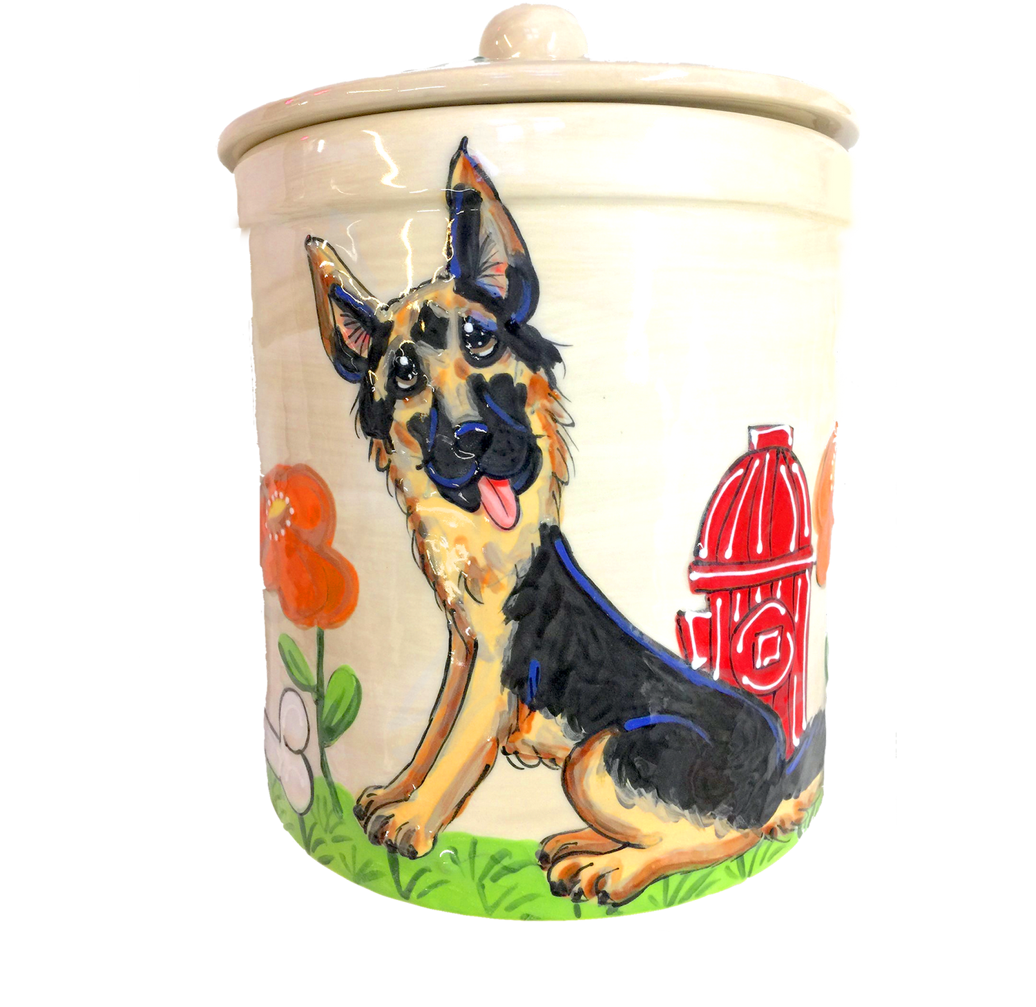 German Shepherd Treat Jar