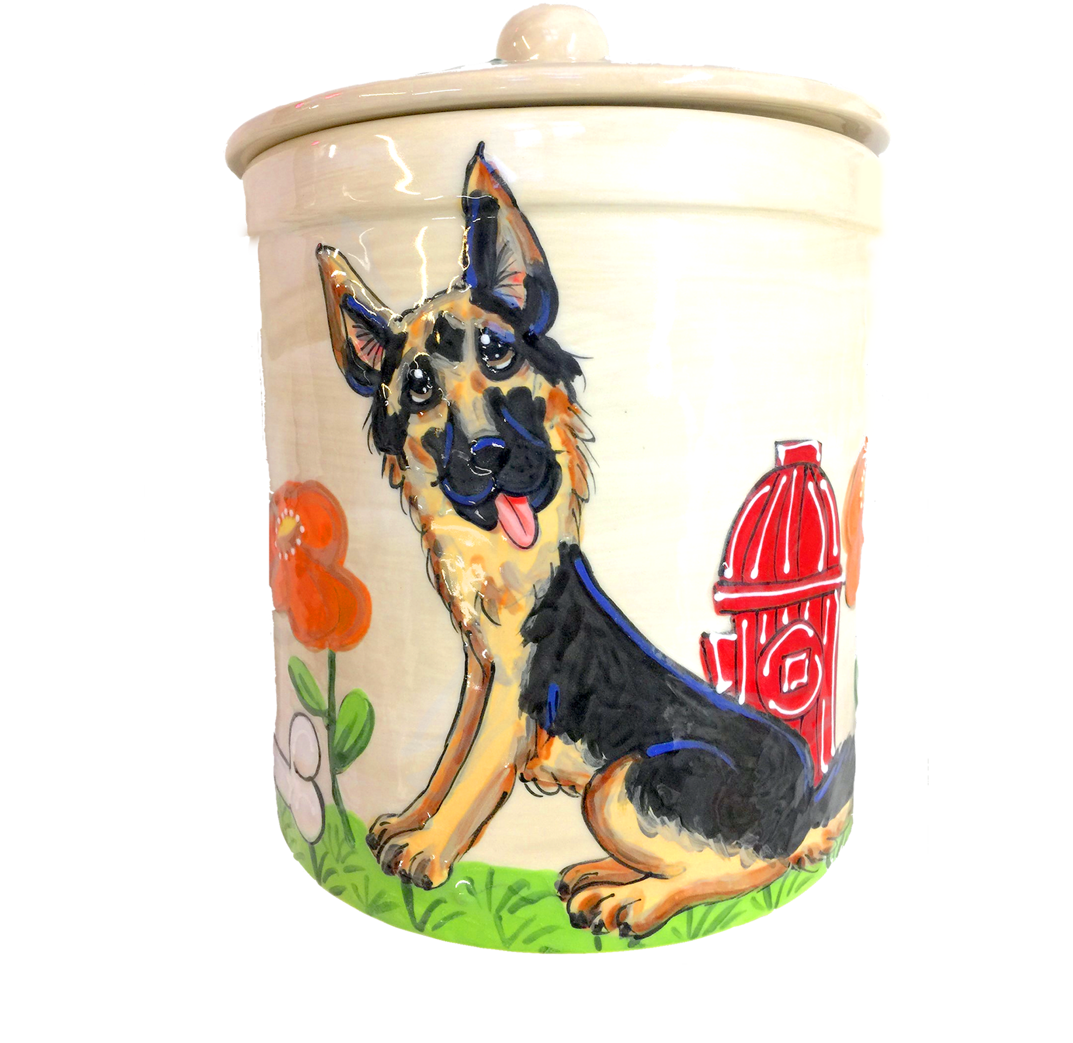 German Shepherd Treat Jar