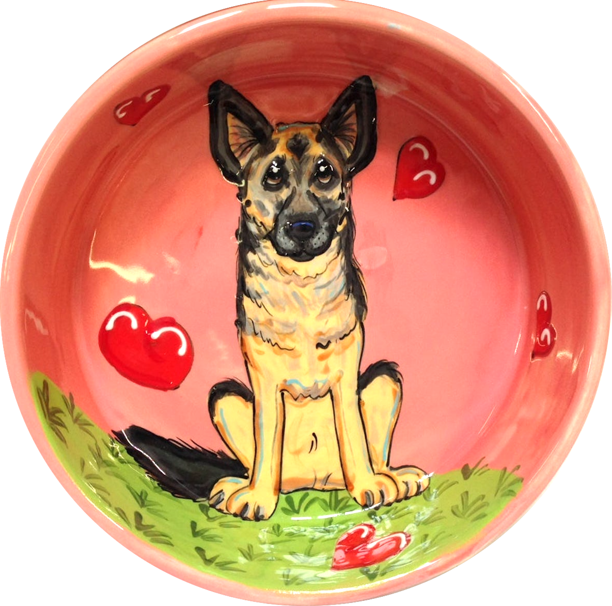 German Shepherd Hearts Bowl