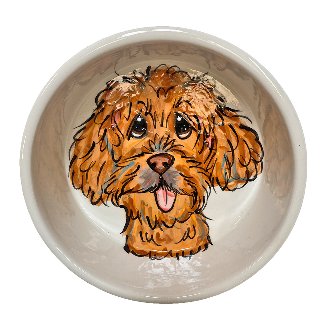 Mini Goldendoodle Face Portrait