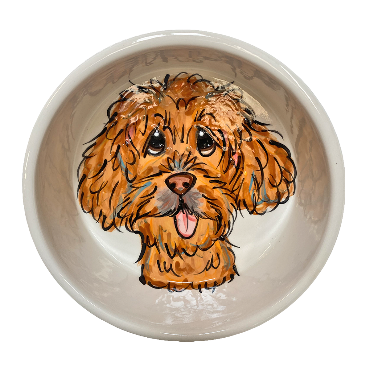 Mini Goldendoodle Face Portrait