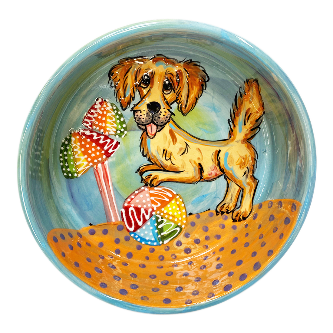 Golden Retriever Beach Bowl