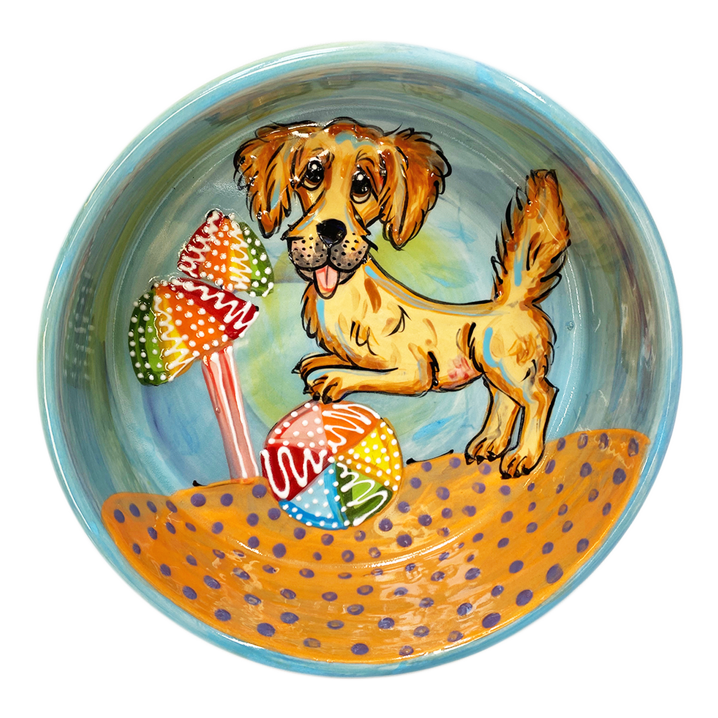 Golden Retriever Beach Bowl