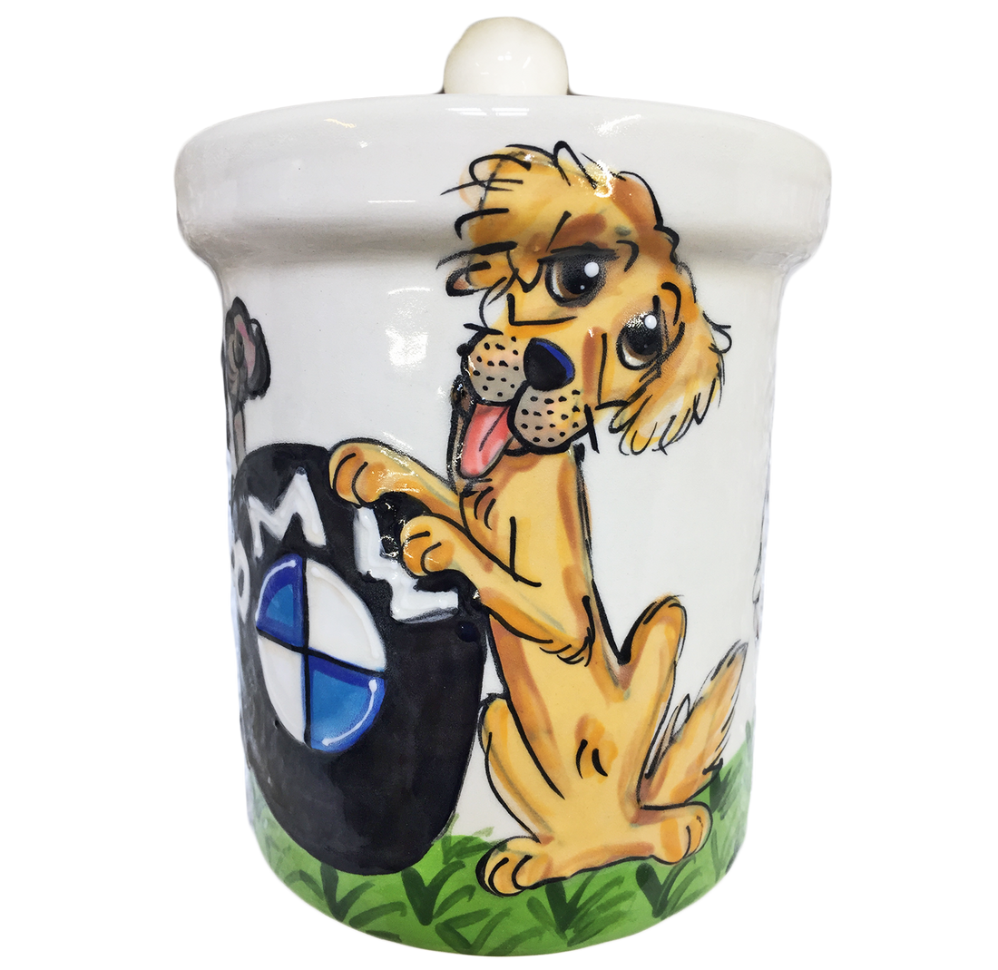 Golden Retriever Dog Treat Jar