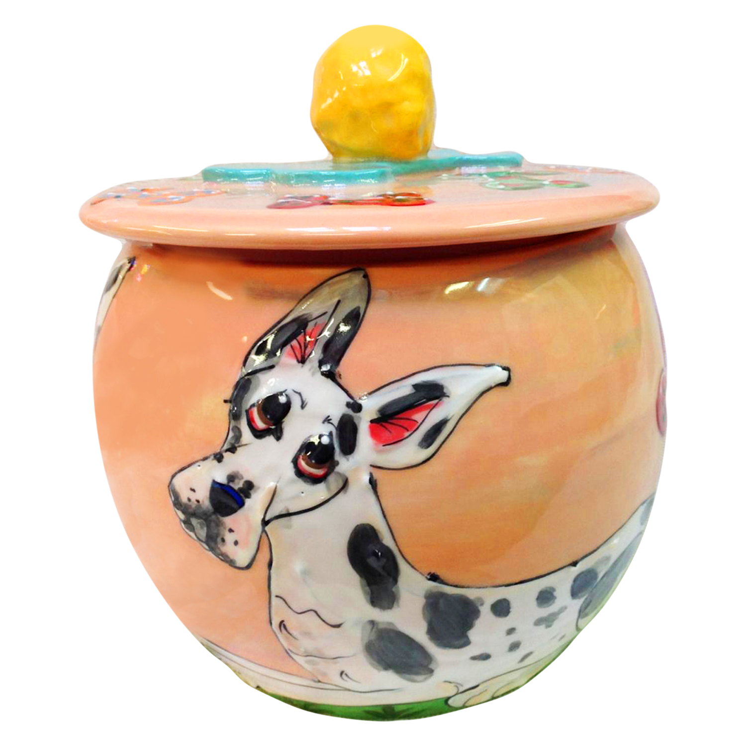 Great Dane treat jar food storage pet portrait custom gifts for pet lovers