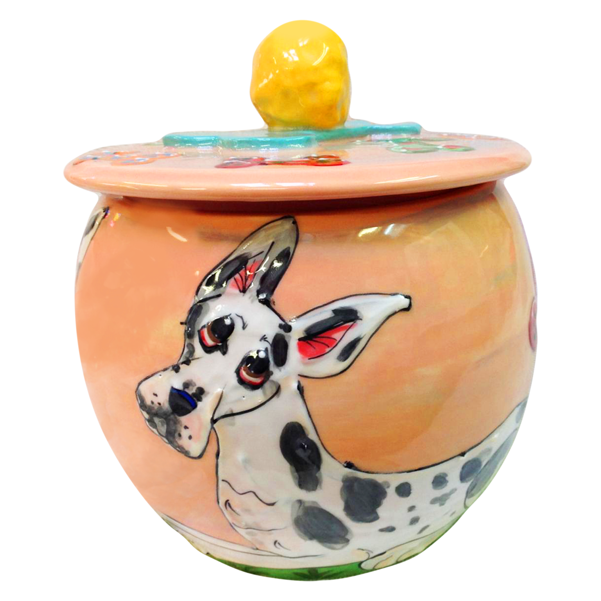 Great Dane treat jar food storage pet portrait custom gifts for pet lovers