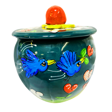 Beagle in Garden of Hearts Treat Jar