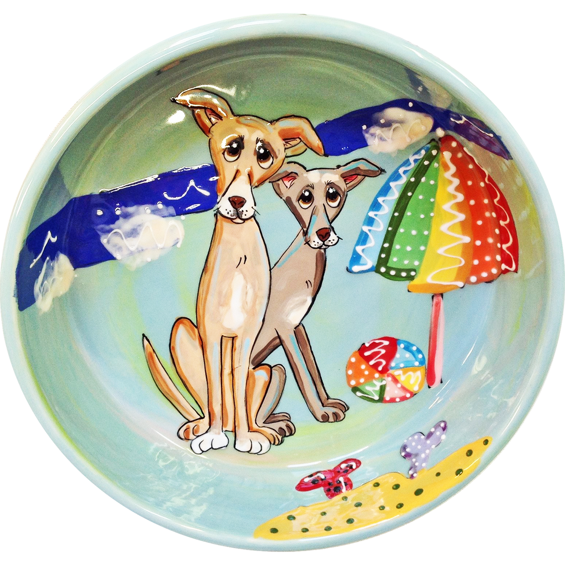 Greyhound Personalized Ceramic Bowl