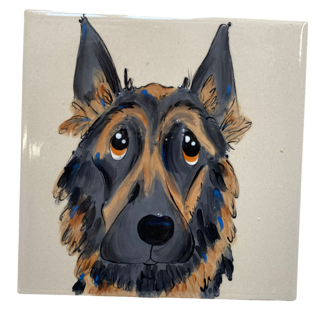 German Shepherd Portrait Tile