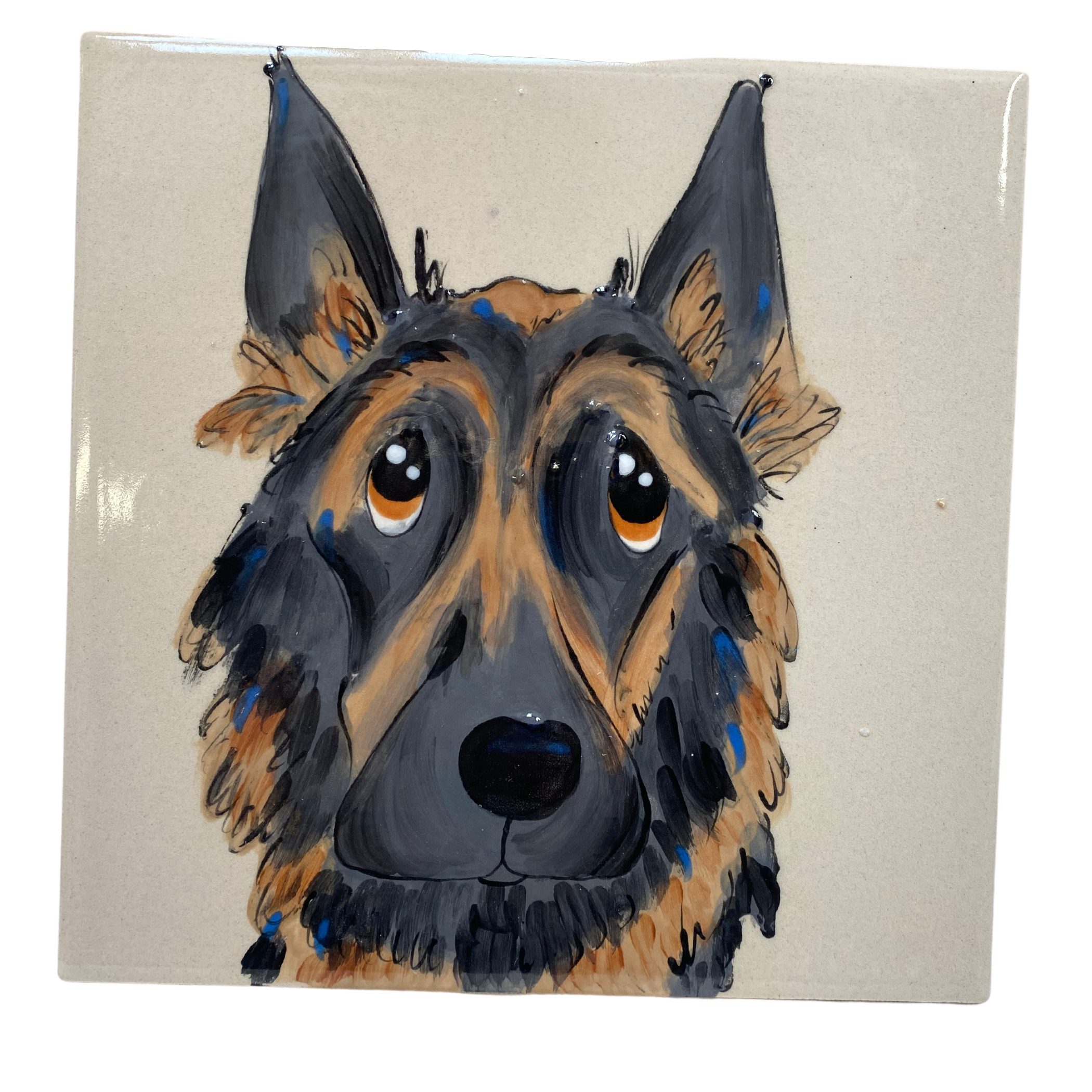 German Shepherd Portrait Tile