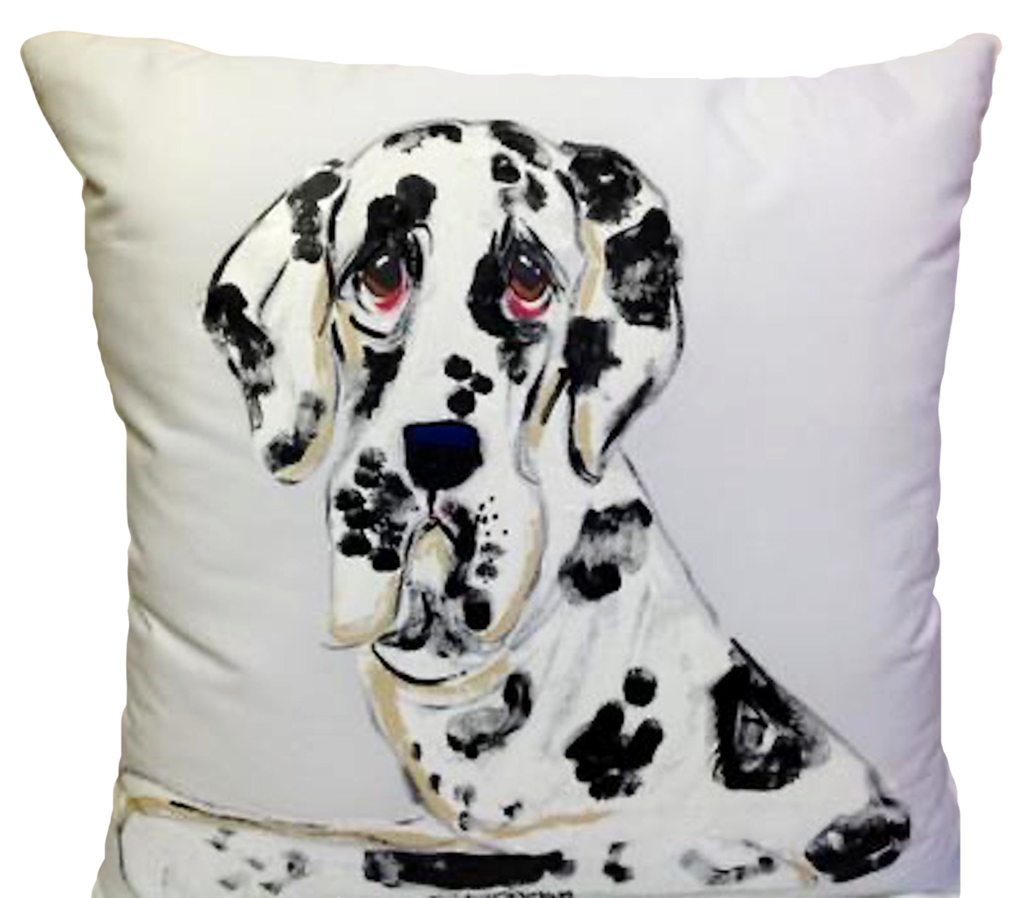 Hand Painted Portrait of Great Dane on decorative pillow customizable at Faux Paw Productions Petique Artique by Debby Carman