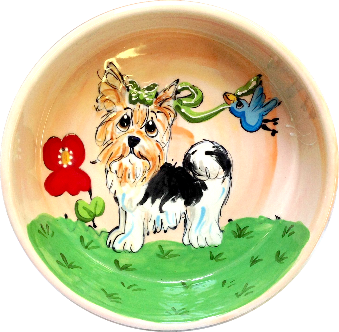 Yorkie Terrier Dog Bowl