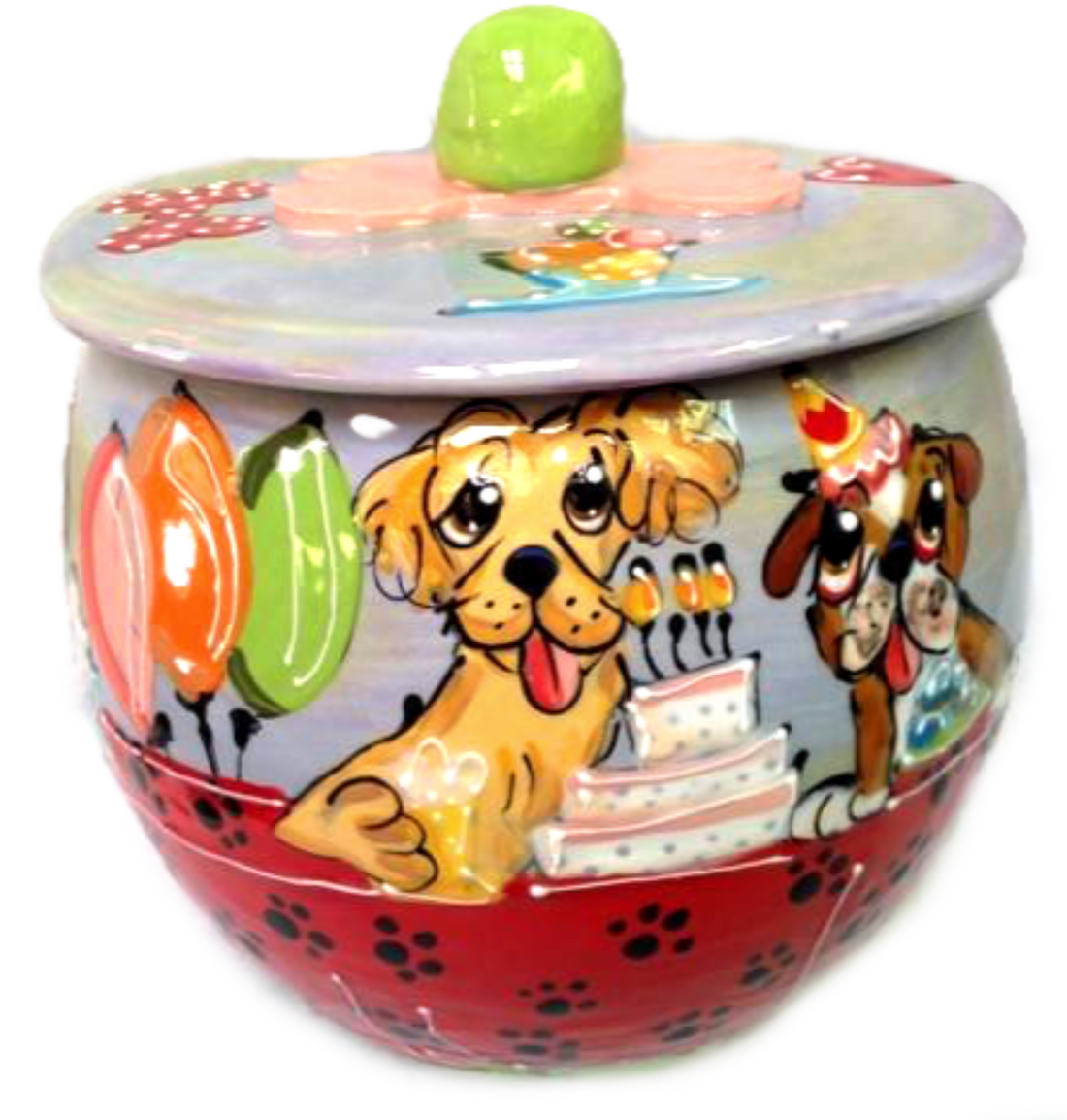 Bulldog and Golden Retriever Treat Jar