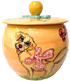 Golden Retriever girl hand painted on treat jar by debby carman