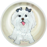 white ceramic dog dish