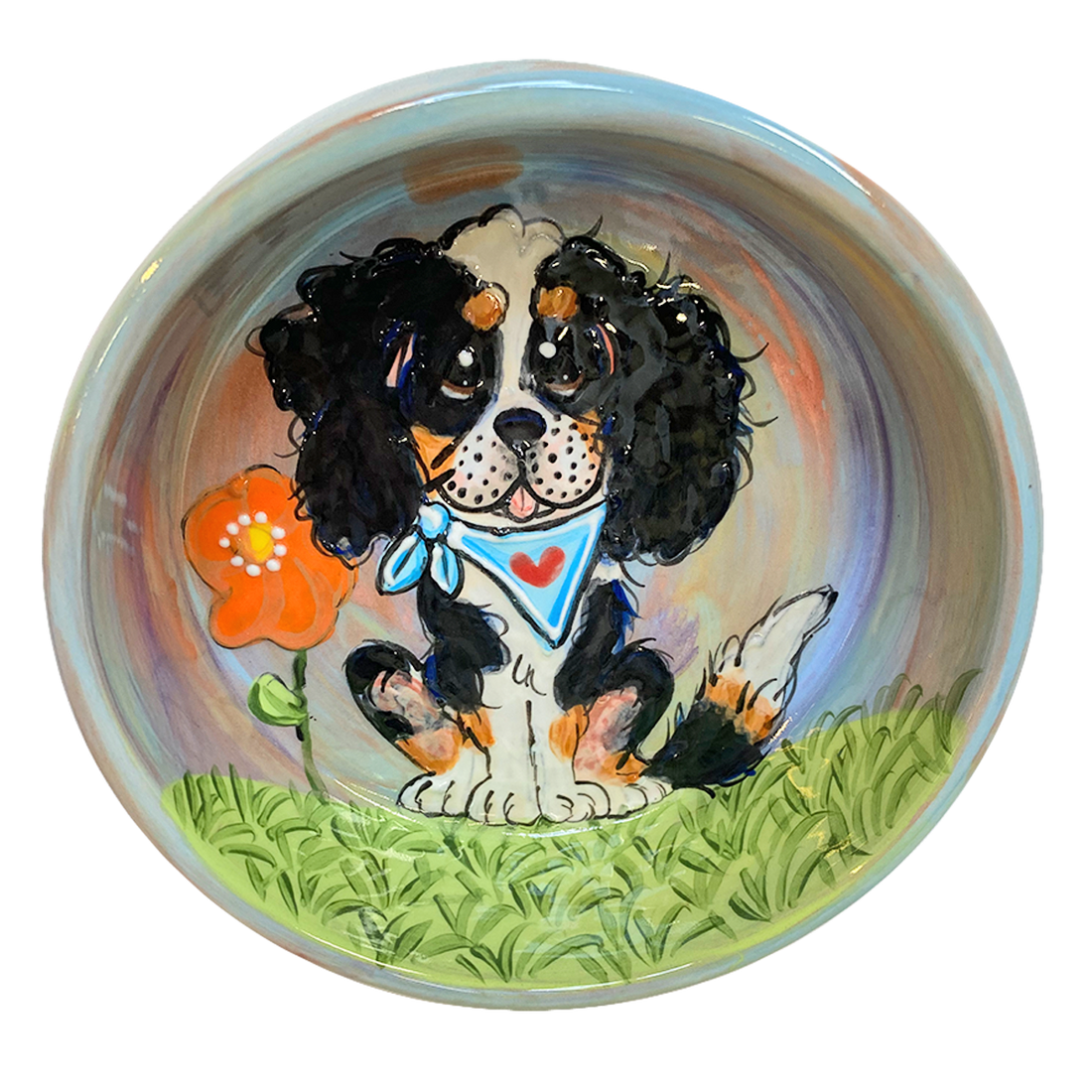 Cavalier King Charles Spaniel Ceramic Bowl Art