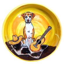 LABRADOR MIX BREED COUNTRY DOG IMAGE ON CERAMIC FOOD OR WATER BOWL