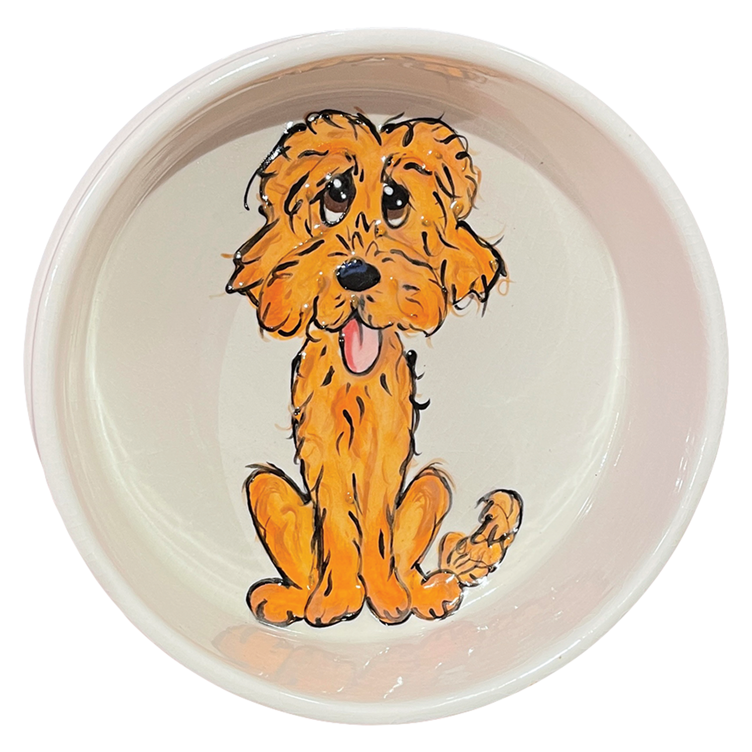 Large Hand Painted Doodle Bowl