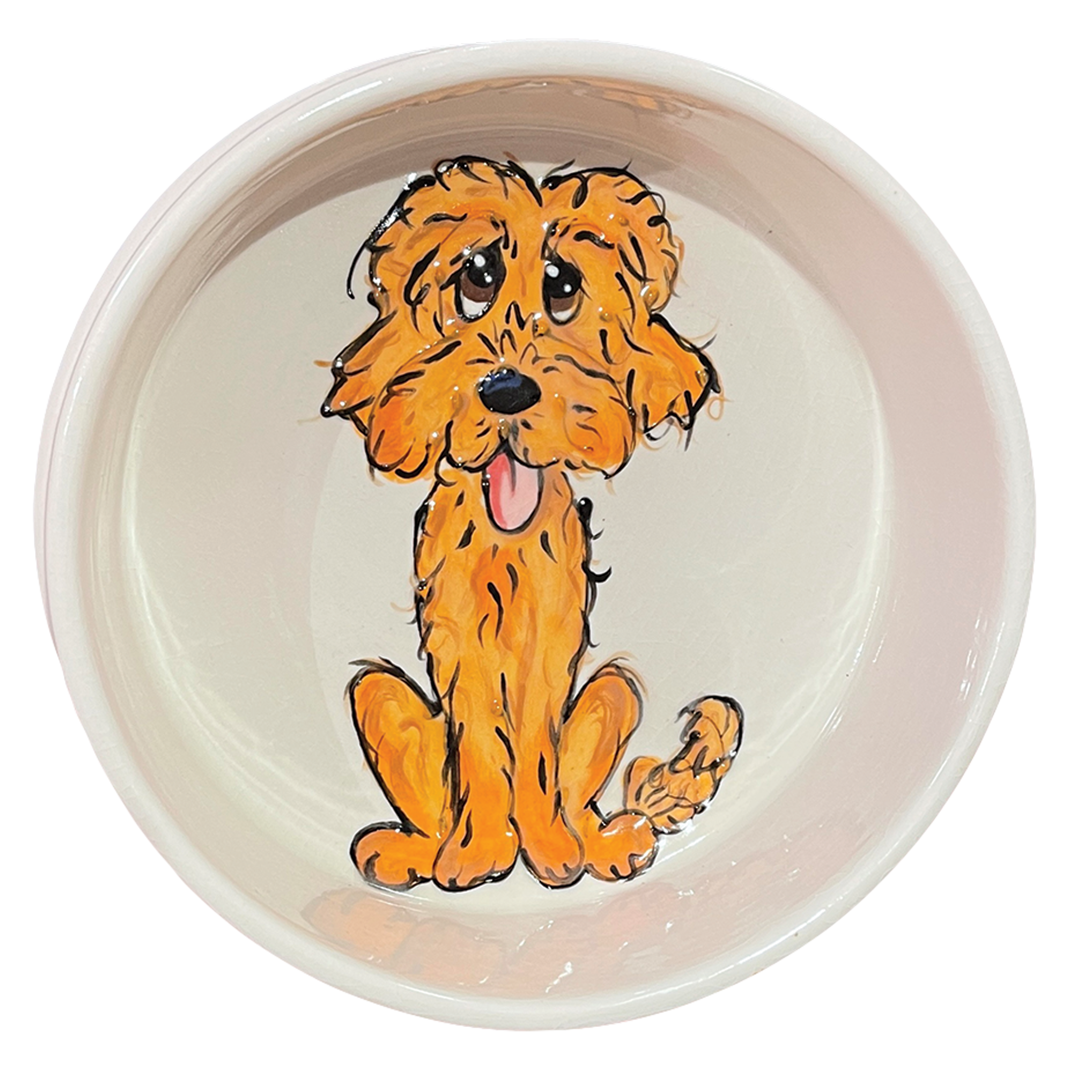 Large Hand Painted Doodle Bowl