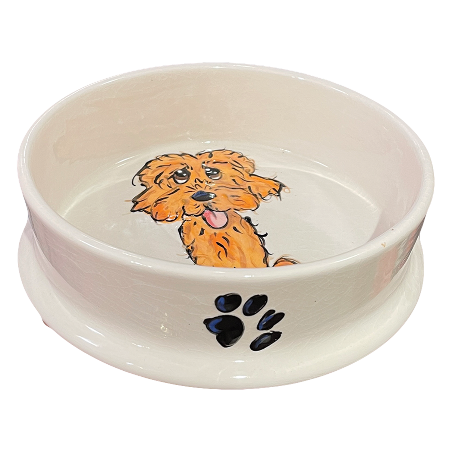 Large Hand Painted Doodle Bowl