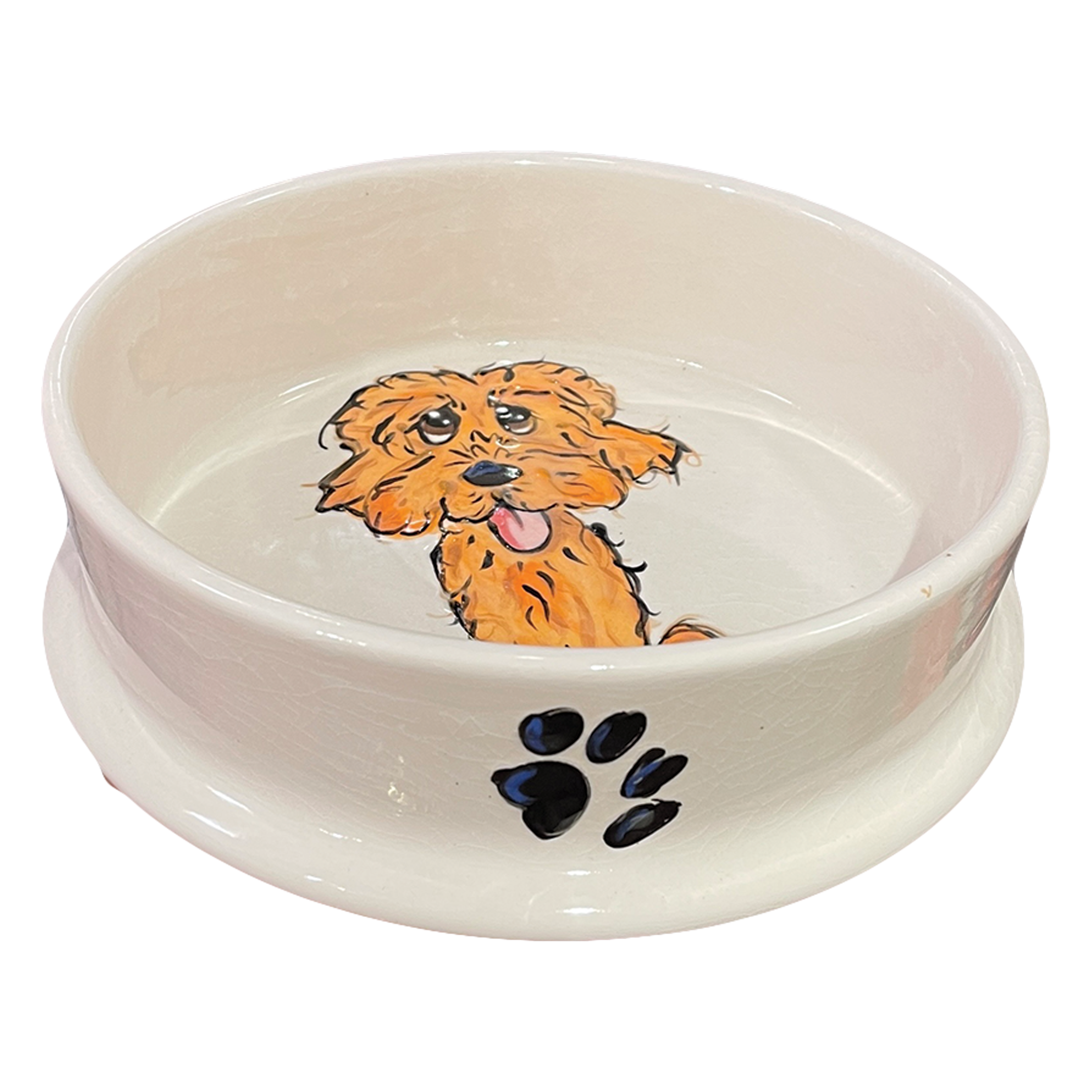 Large Hand Painted Doodle Bowl