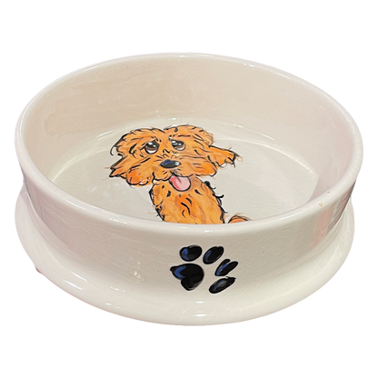 Large Hand Painted Doodle Bowl