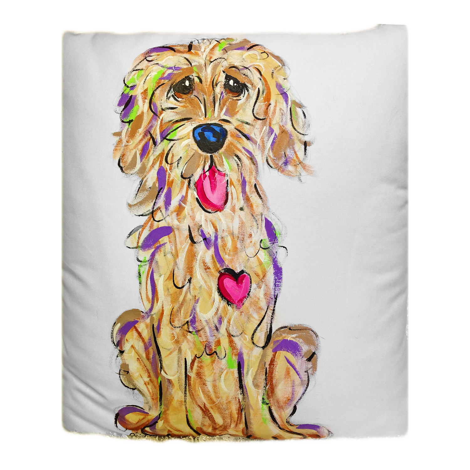 Golden Doodle Decorative Pillow