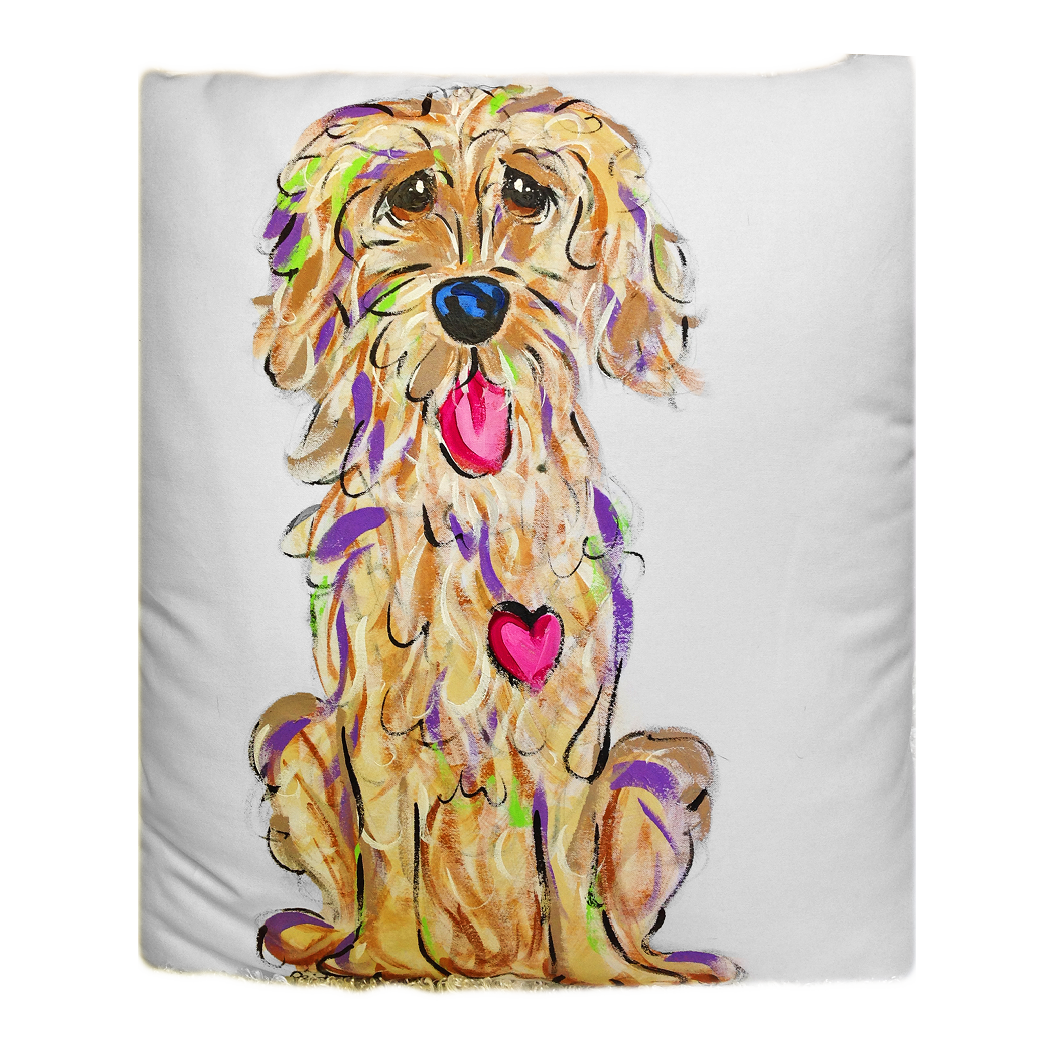 Golden Doodle Decorative Pillow