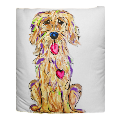 Golden Doodle Decorative Pillow