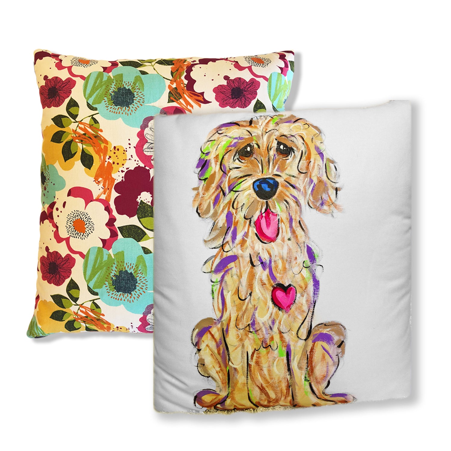 Golden Doodle Decorative Pillow