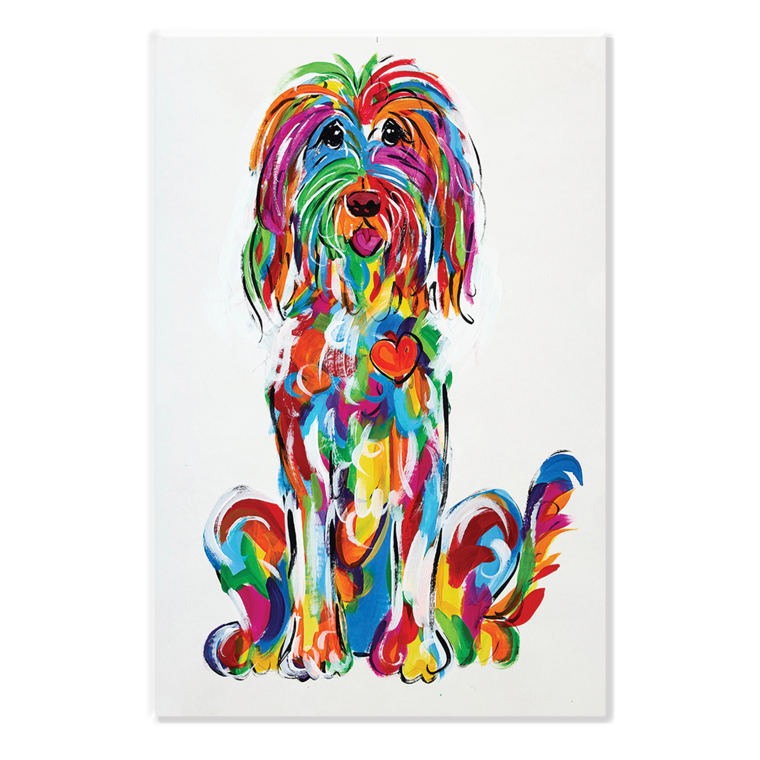 Labradoodle Rainbow Painting