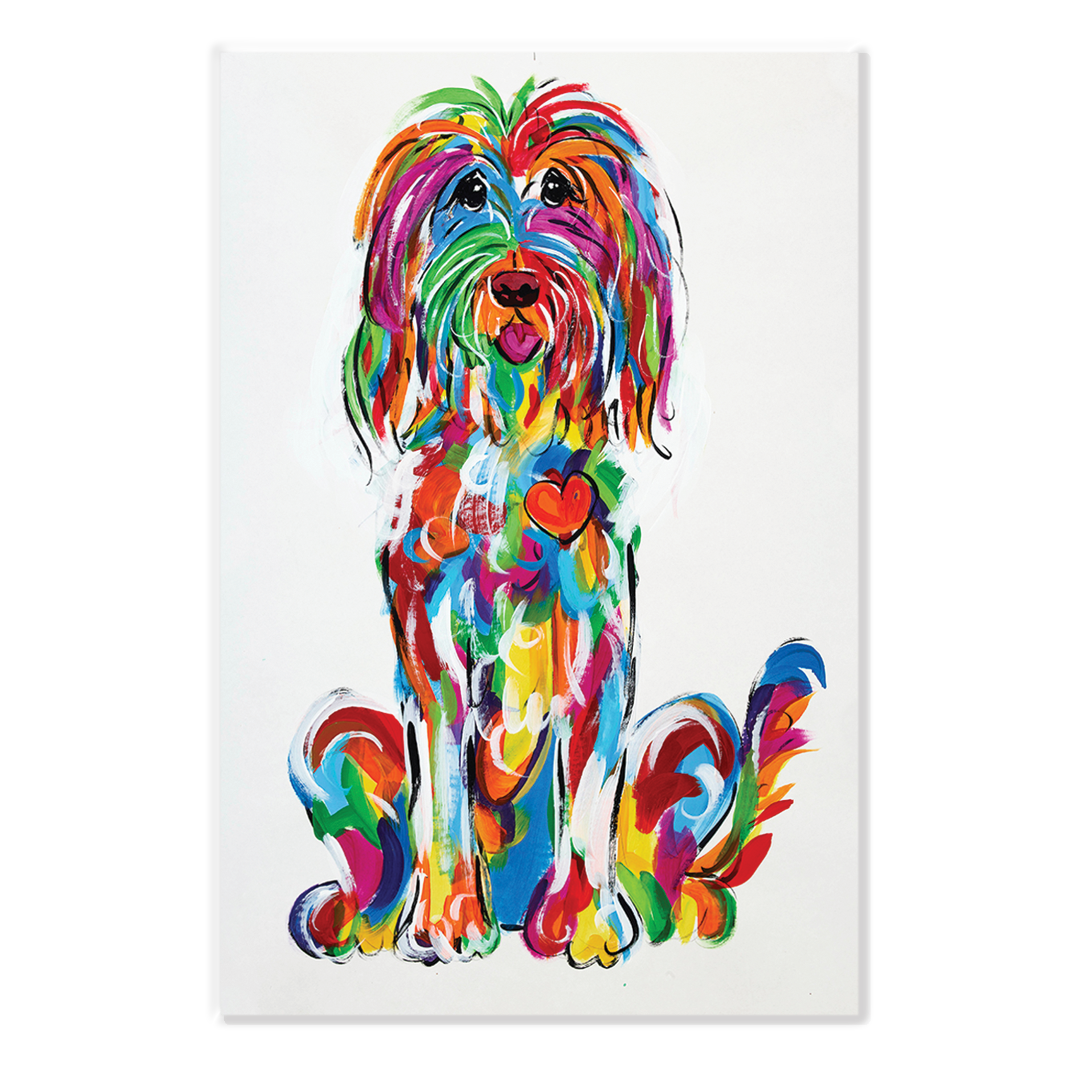 Labradoodle Rainbow Painting