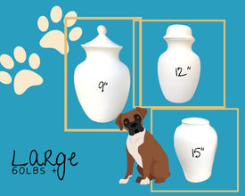 Extra Large Pet Urn – Custom Hand-Painted Memorial by Debby Carman (Holds 60+ lbs)