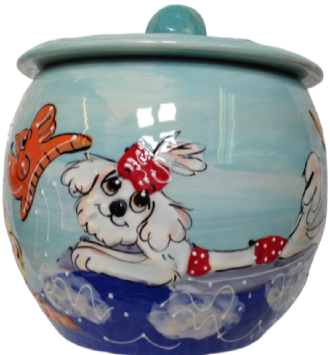 Personalized Ceramic Treat Jar Faux Paw Productions