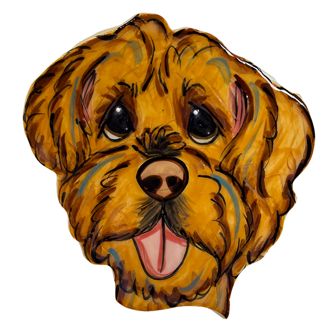 Mini Golden Doodle Portrait Tile