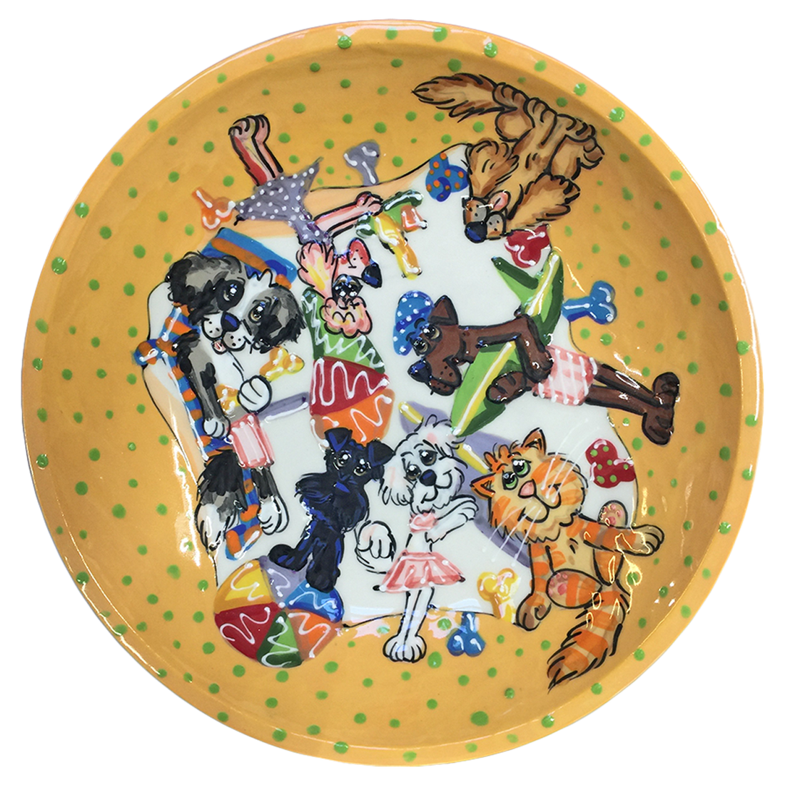 Hand-Painted Serving Platter by Debby Carman